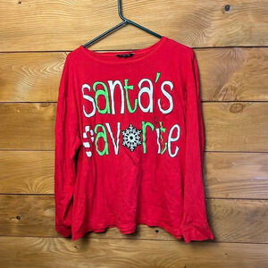 Christmas pajama‎ top Santa’s favorite red Medium Unisex sleepwear